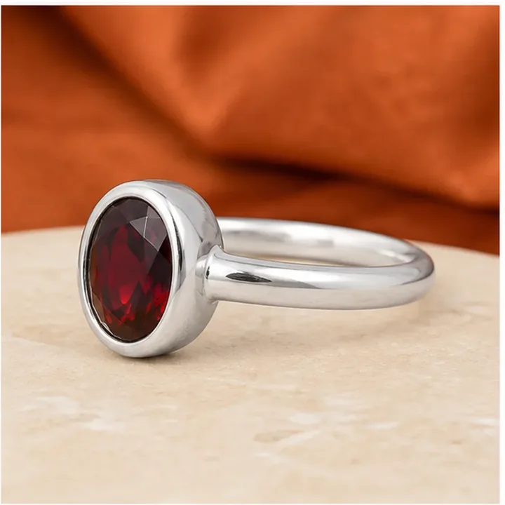 Garnet 925 Silver Ring — view 2