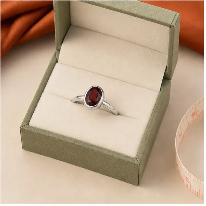 Garnet 925 Silver Ring — view 4