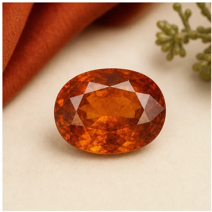 Hessonite Garnet — 5 to 7 ct product presentation